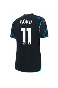 Fotbalové Dres Manchester City Jeremy Doku #11 Dámské Třetí Oblečení 2023-24 Krátký Rukáv